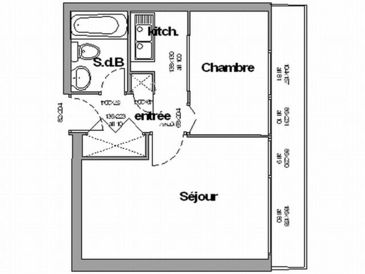Appartement 2 Pieces Pour 4 Au Pied Des Pistes - Fr-1-340-14 Шамрус Екстериор снимка